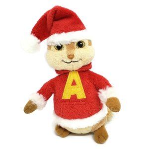 Ty Alvin and the Chipmunks Beanie Babies 2011 Christmas Movie Santa Hat Version